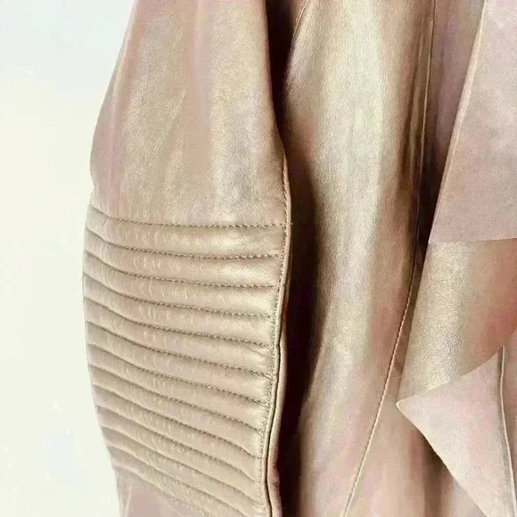 NWT! Trouvé Leather Taupe Dusk Leather Jacket